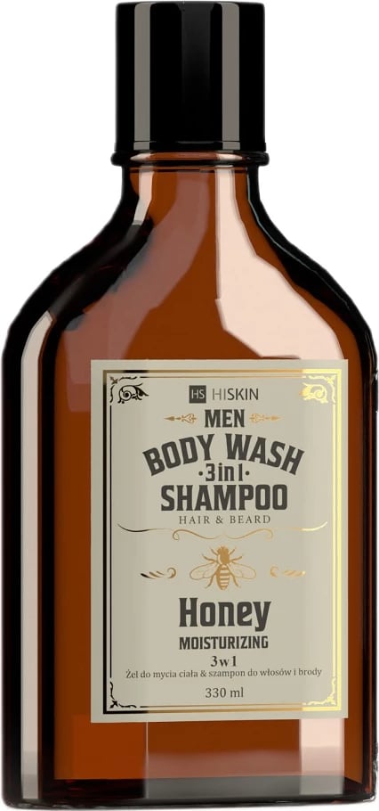 Xhel dushi dhe shampon 3-në-1 për meshkuj HiSkin Men Whisky Honey, 330ml
