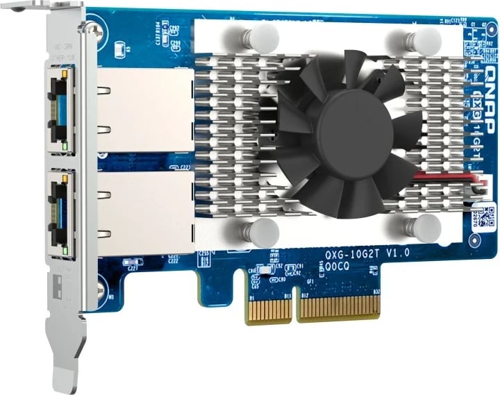 Kartë rrjeti QNAP QXG-10G2T, Ethernet 10 Gigabit, PCI Express, Gjelbër