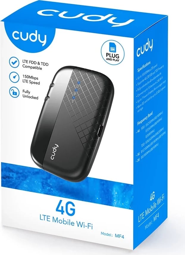 Router portativ Cudy MF4, 4G, i zi