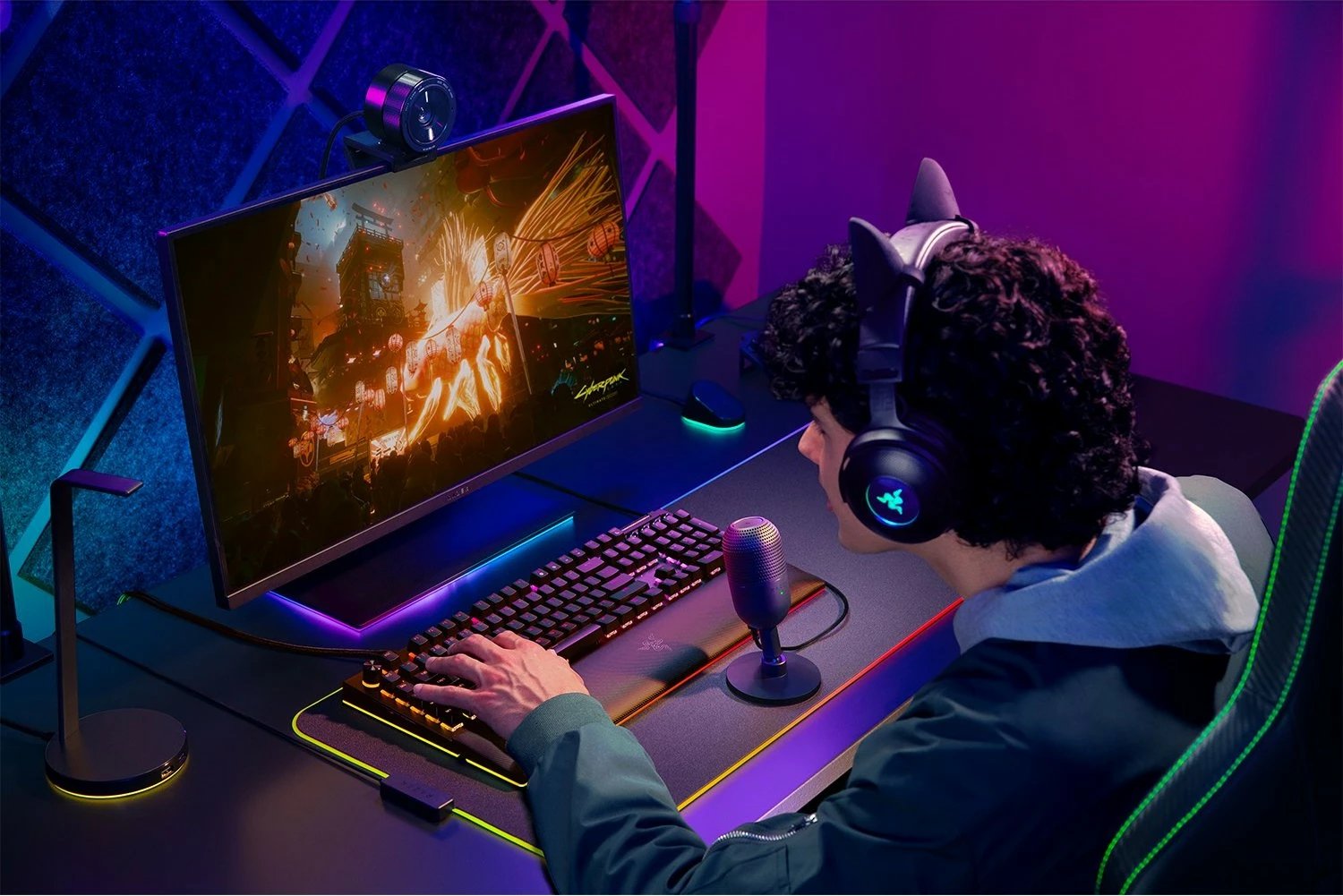 Mikrofon tavoline Razer Seiren V3 Mini, 24 bit, 96 kHz, i zi