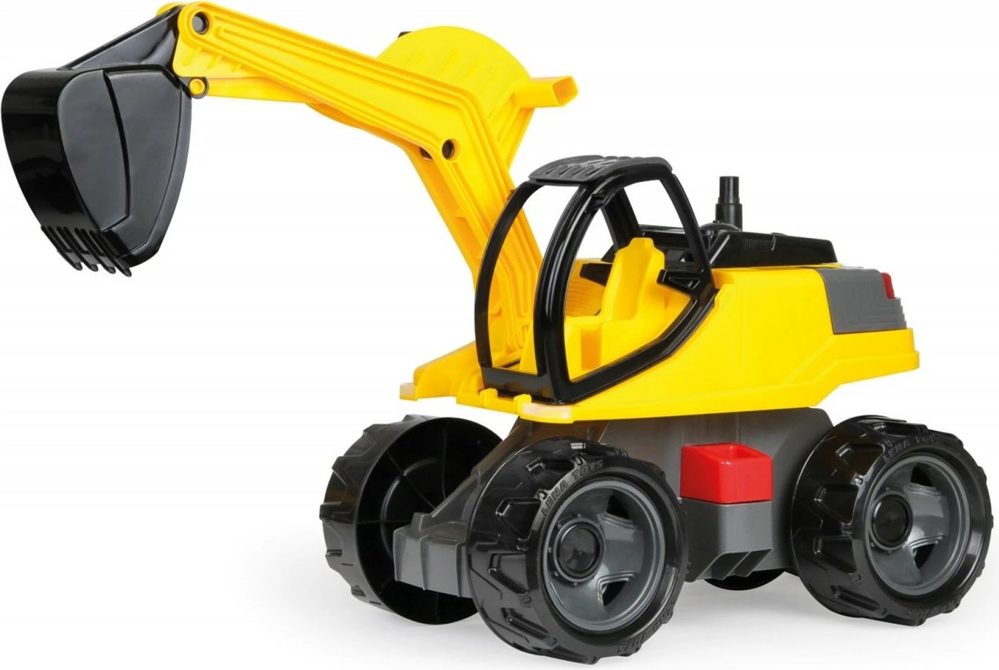 Ekskavator lodër Lena Giga Trucks, plastikë, 67 cm, verdhë