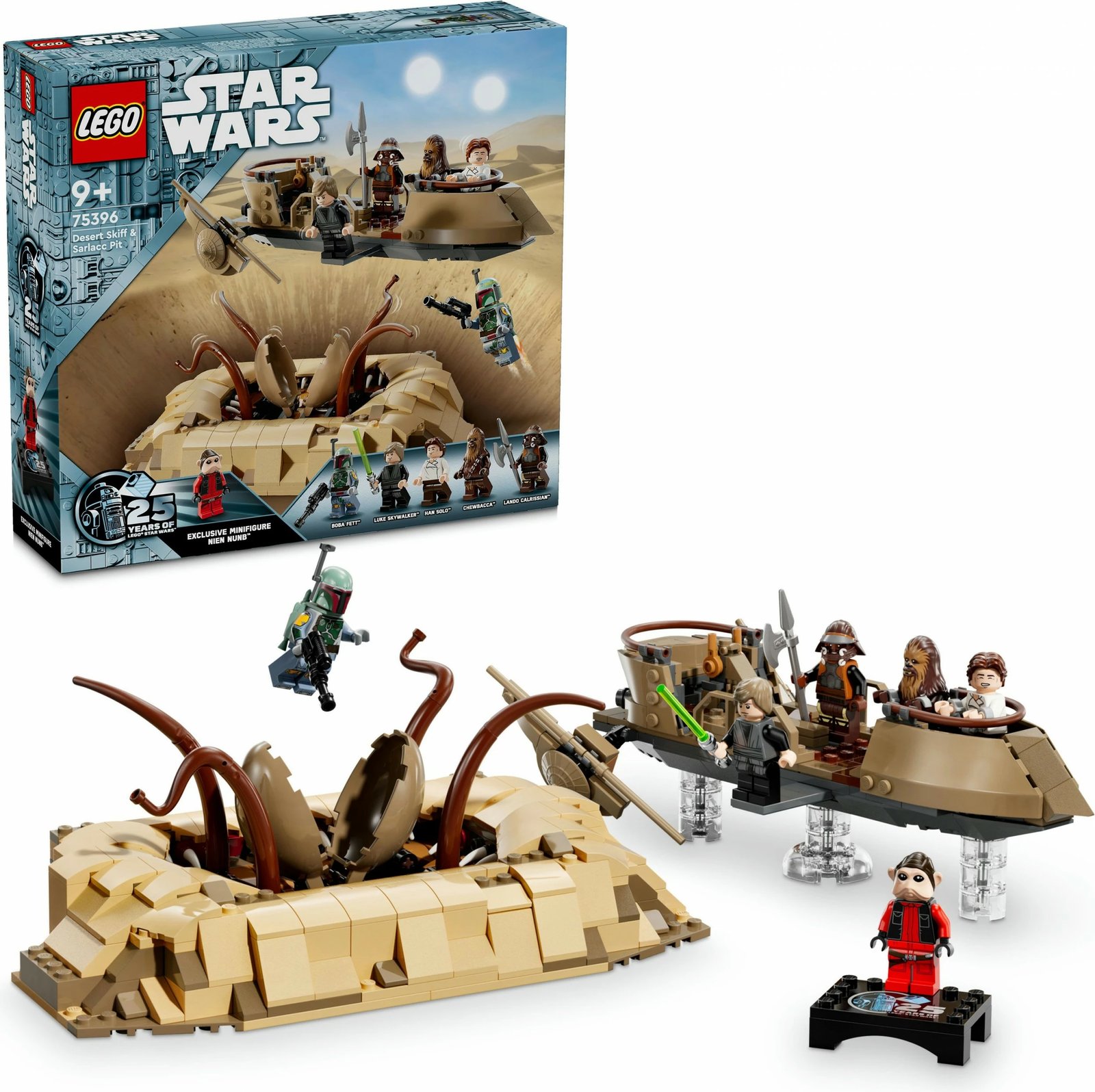 Set ndërtimi LEGO Star Wars 75396 Desert Skiff & Sarlacc Pit, 558 pjesë, shumëngjyrësh