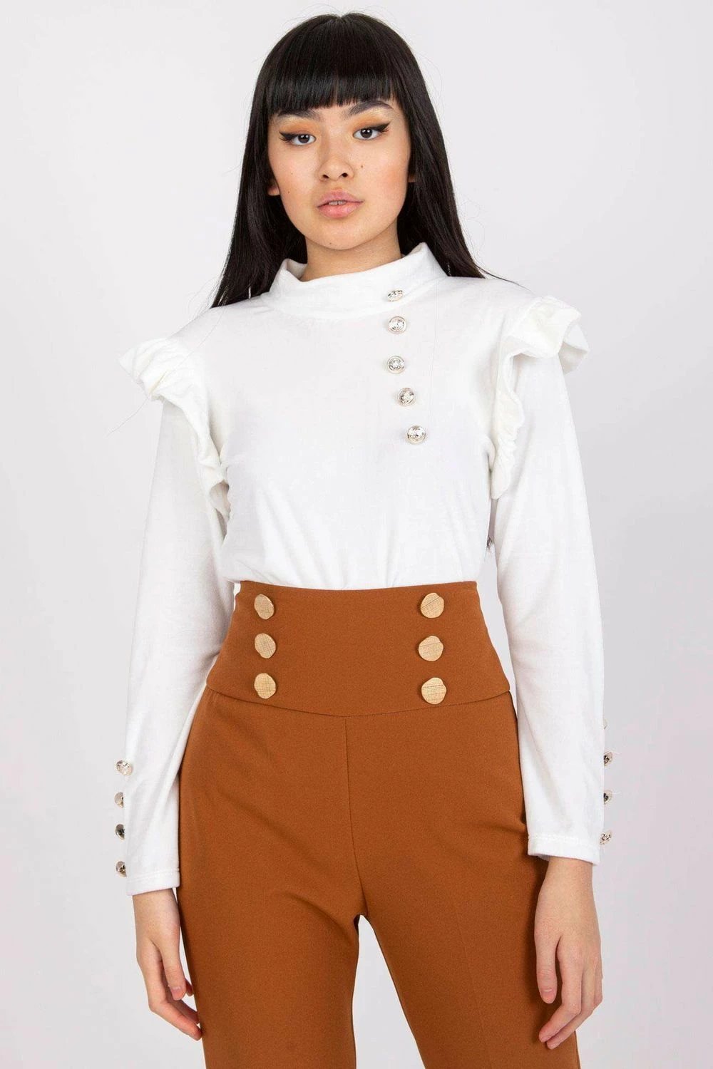 Bluzë Italy Moda model 161914, e bardhë