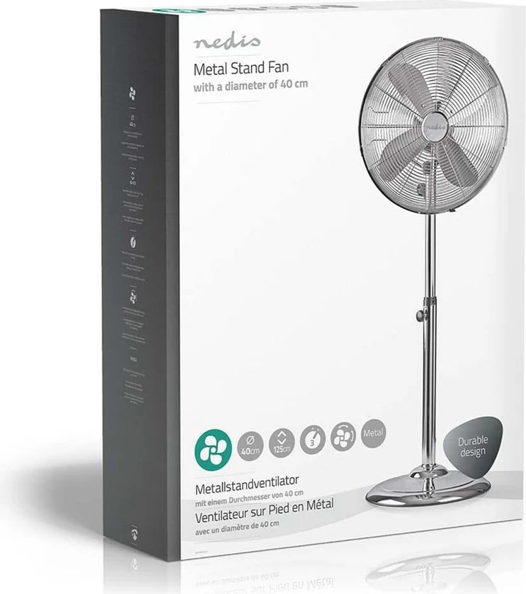 Ventilator Nedis FNST20ECR40, Ngjyrë Argjendi
