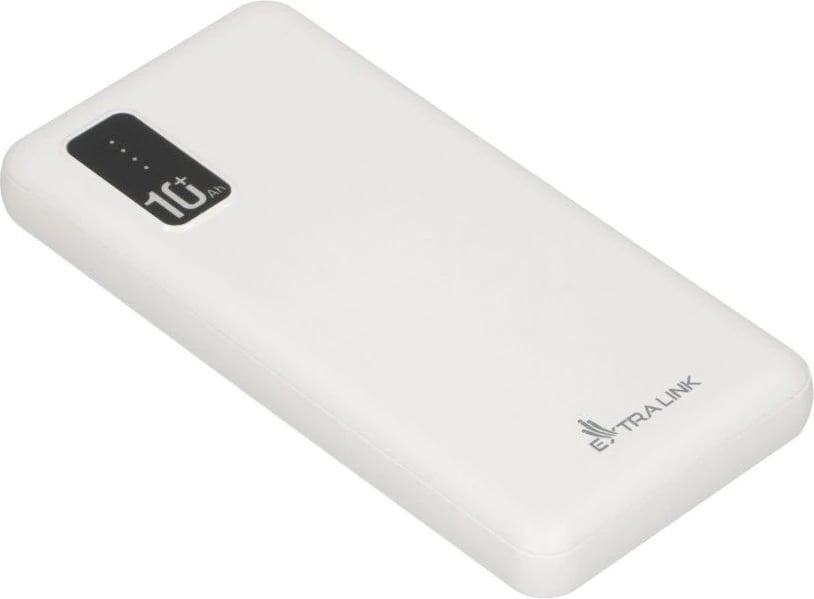 Powerbank Extralink EPB-098W, 10000 mAh, Bardhë