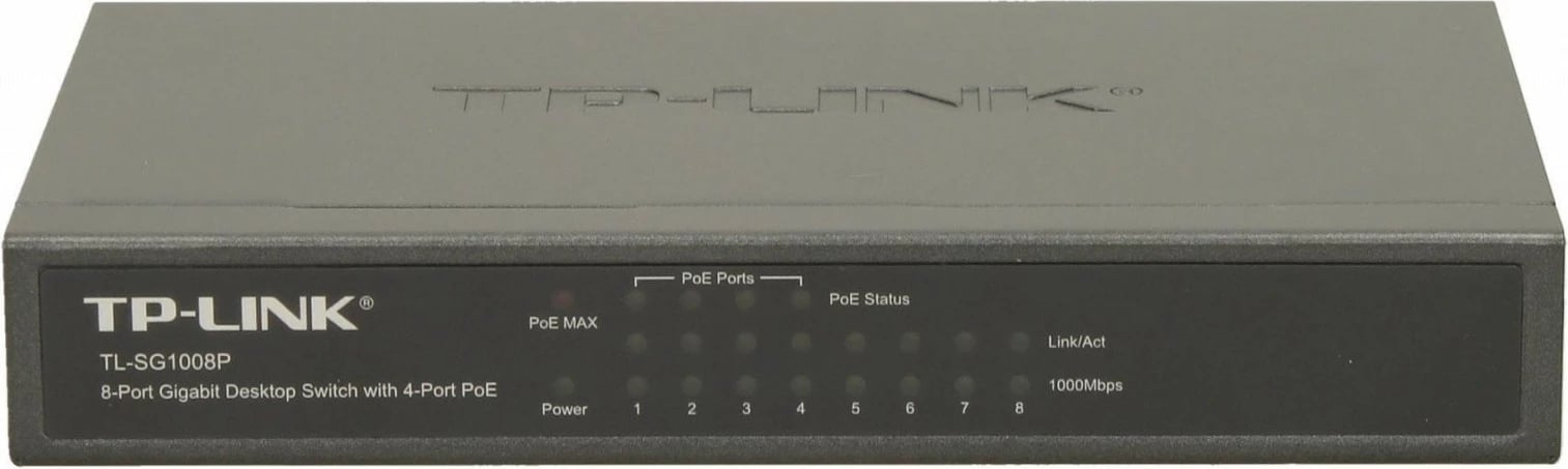 Switch TP-LINK TL-SG1008P, 8 porte Gigabit, 4 PoE, Desktop, i zi
