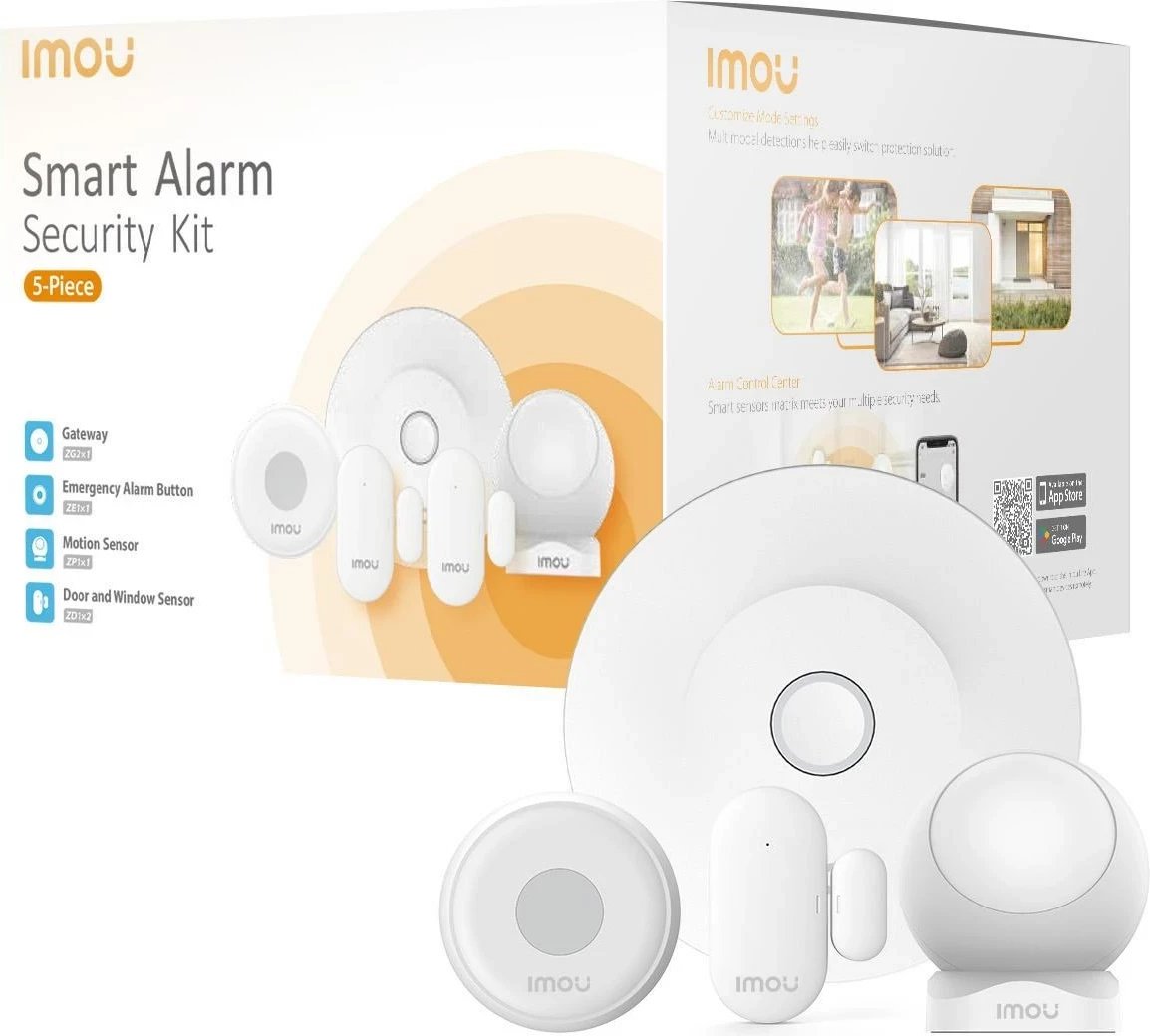 Kit siguri smart Imou, ZigBee/Wi-Fi, Bardhë