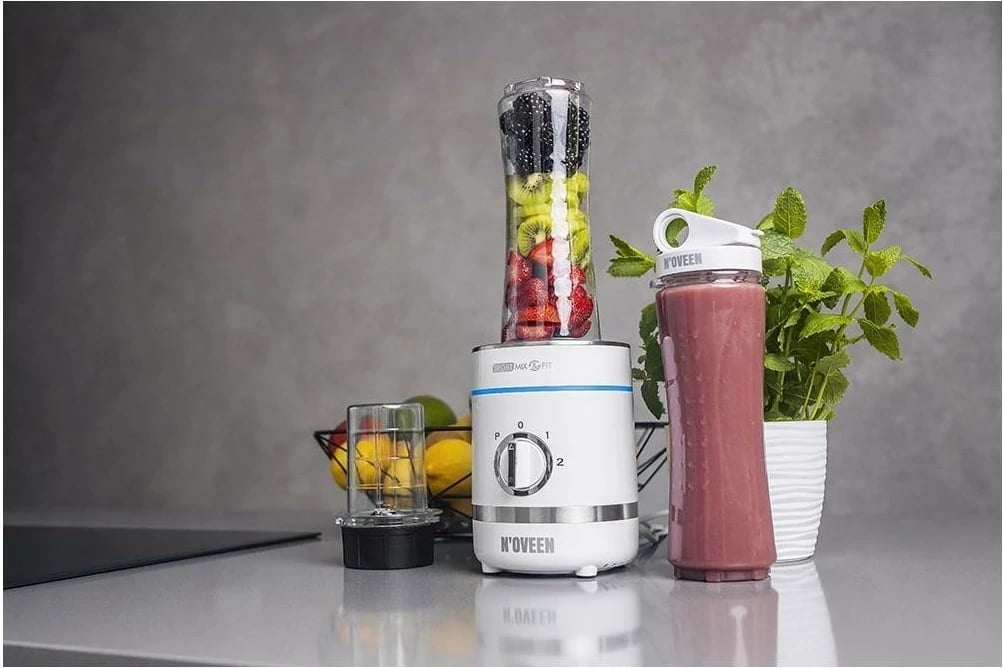 Blender N'OVEEN X-Line Sport Mix & Fit SB1100, 300W, 2 shishe 600ml, bardhë