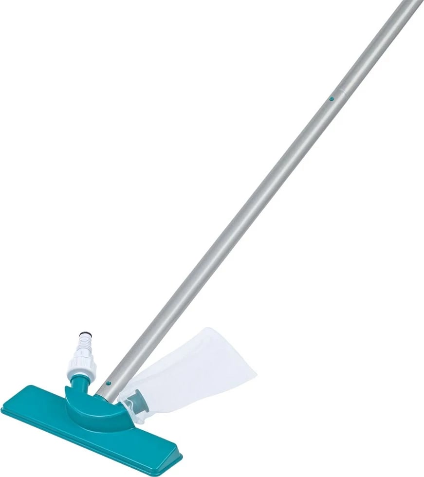 Set mirëmbajtje pishine Bestway AquaClear me fshesë vakumi dhe rrjetë, kaltër