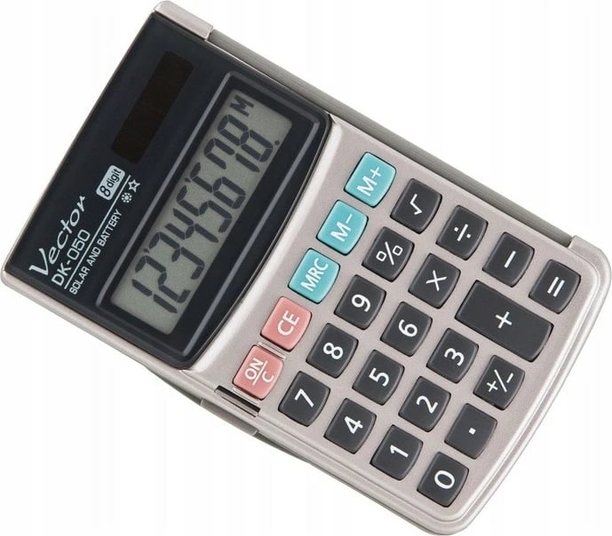 Kalkulator xhepi Vector DK-050, 8 shifra, gri