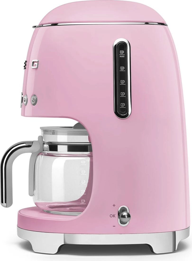 Aparat kafe SMEG DCF02PKEU, stil i viteve '50, rozë