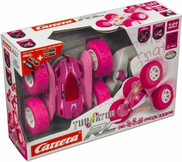 Veture me telekomandë Carrera Mini Turnator RC, 2.4 GHz, Rozë/Bardhë