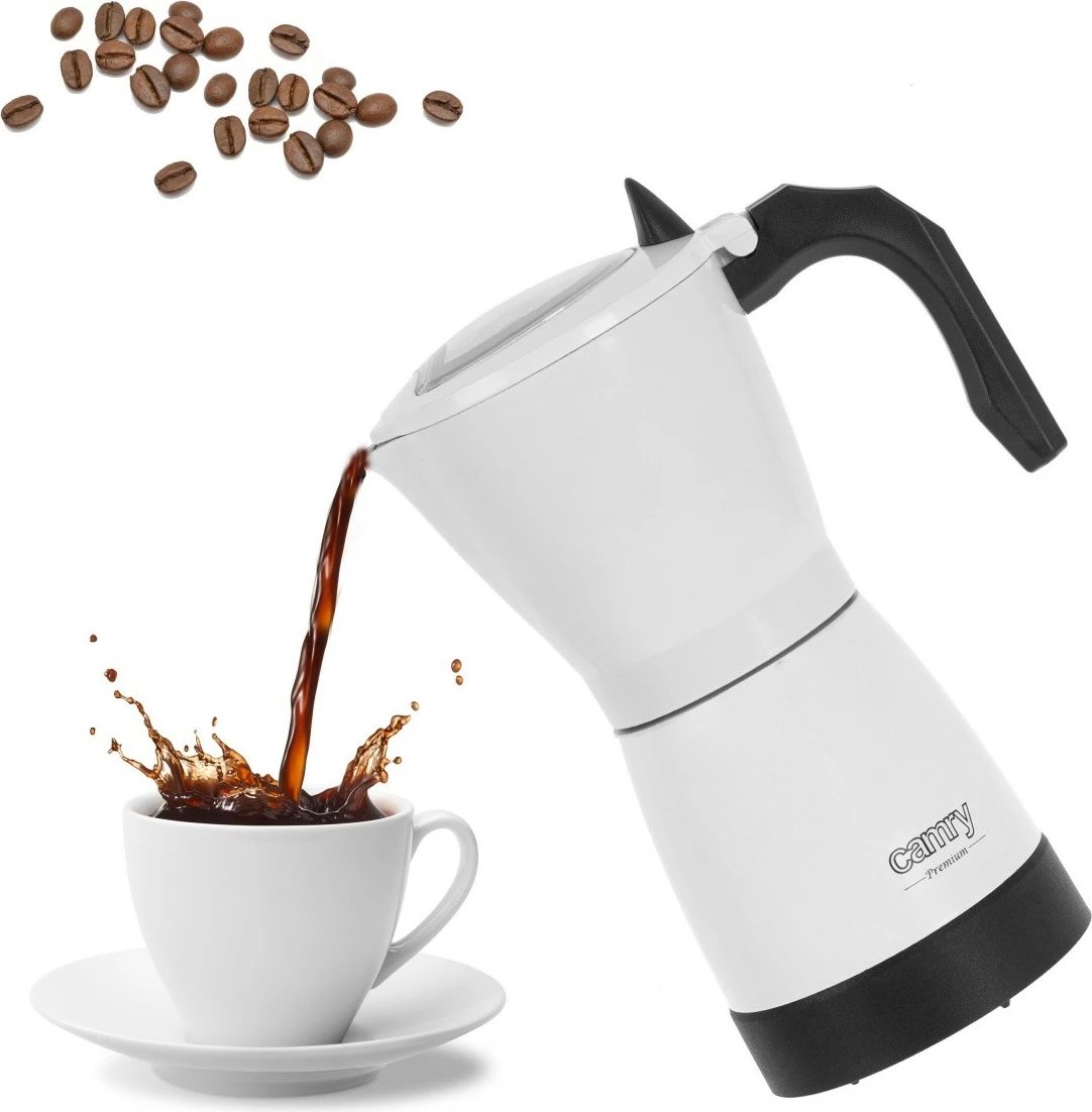 Aparat elektrik për kafe moka Camry CR 4415W, 300 ml, Bardhë