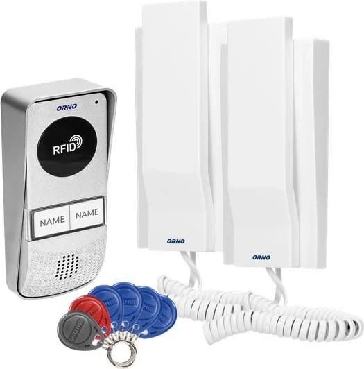Interkom ORNO OR-DOM-AT-930/W, për dy familje, i bardhë