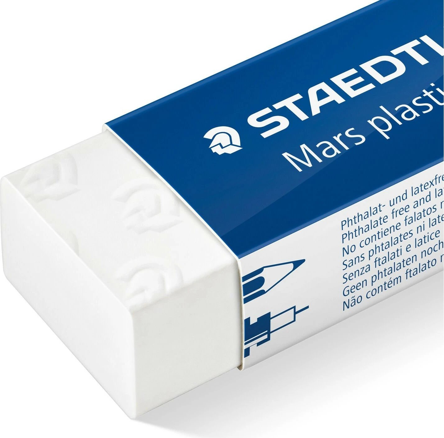 Gomë STAEDTLER Mars plastic combi, e bardhë, 1 copë