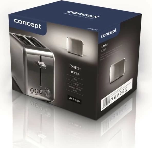 Tostier Concept TE2050 SINFONIA, 2 vende, inox