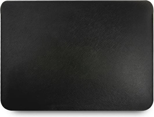 Mbështjellës Guess Saffiano Script për laptop 13", eko-lëkurë, zi