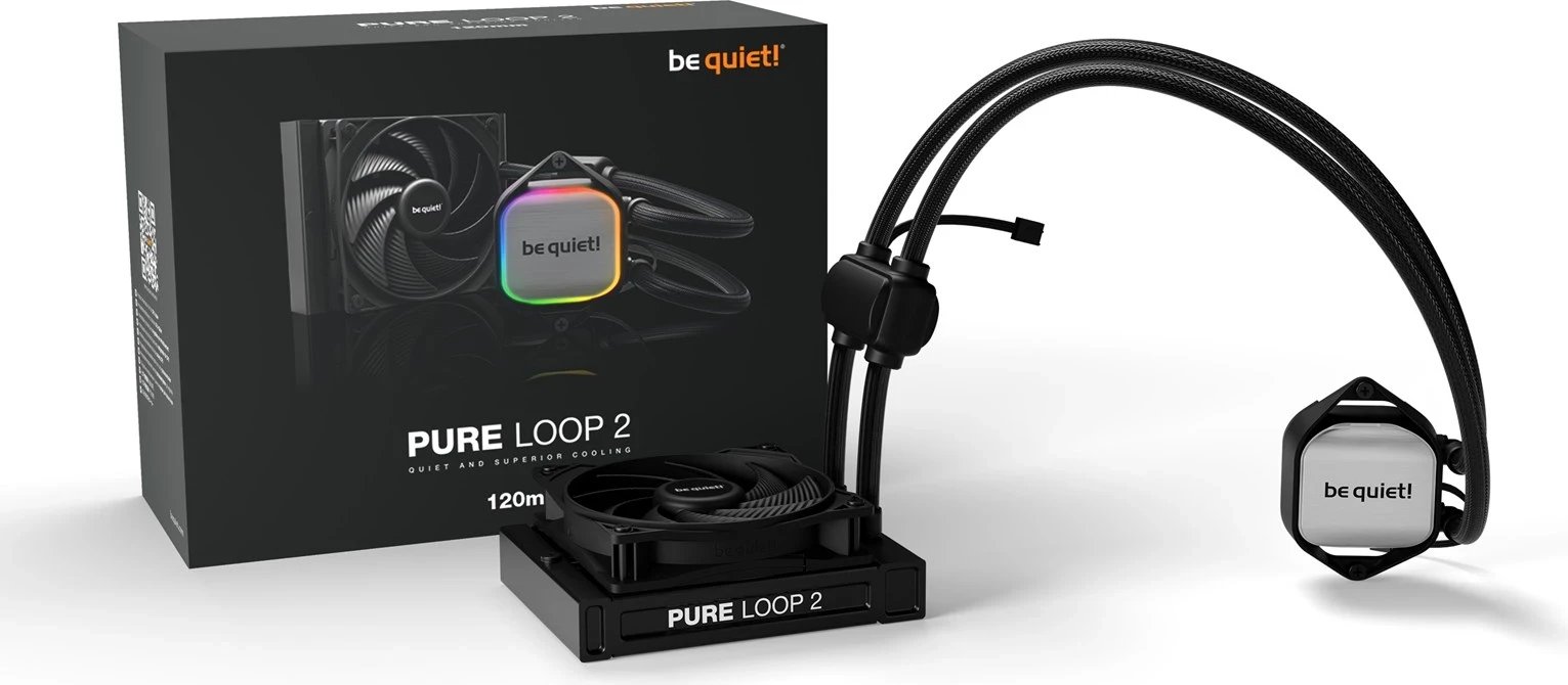 Ftohës i plotë për procesorin be quiet! Pure Loop 2, 120mm, i zi