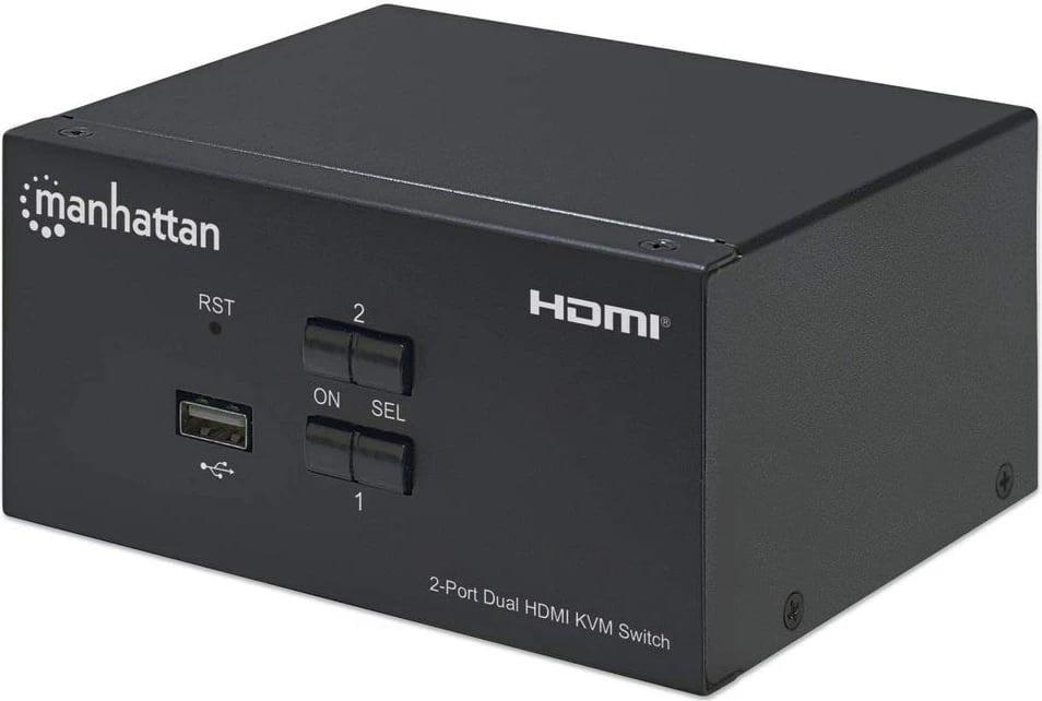 Switch KVM Manhattan 2-Port HDMI, USB, 4K, i zi