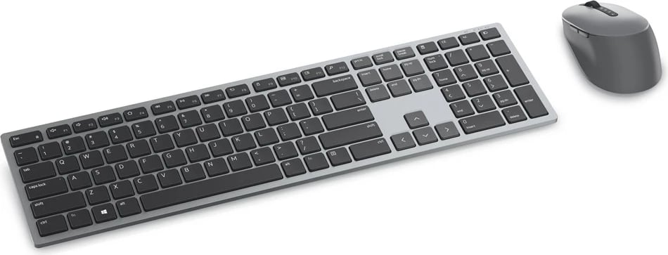Set tastierë dhe maus Dell KM7321W, RF Wireless + Bluetooth, QWERTY US International, Gri Titanium