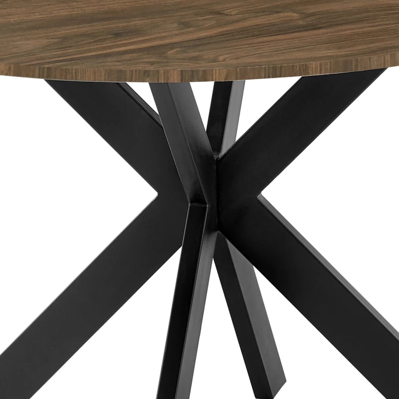 Tavolinë kuzhine Jeston MDF këmbë metalike ngjyrë arre e zezë D120x75cm