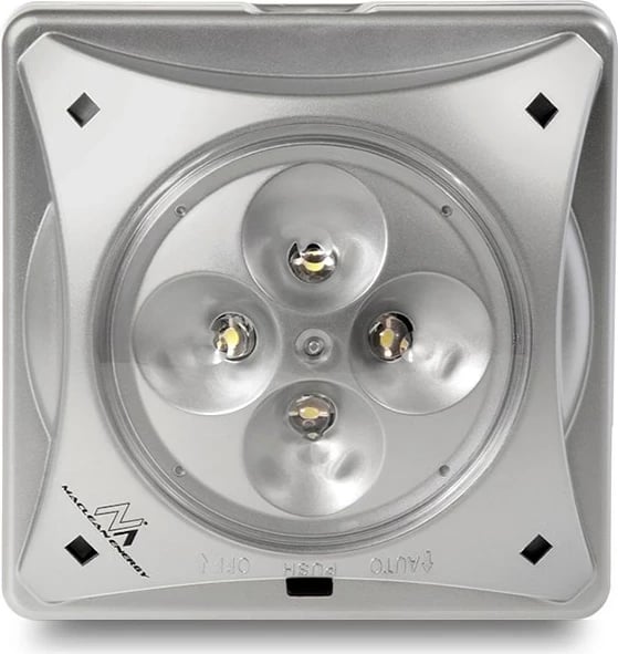 Dritë diellore Maclean MCE124, 4 LED, Sensor muzgu, Argjendtë
