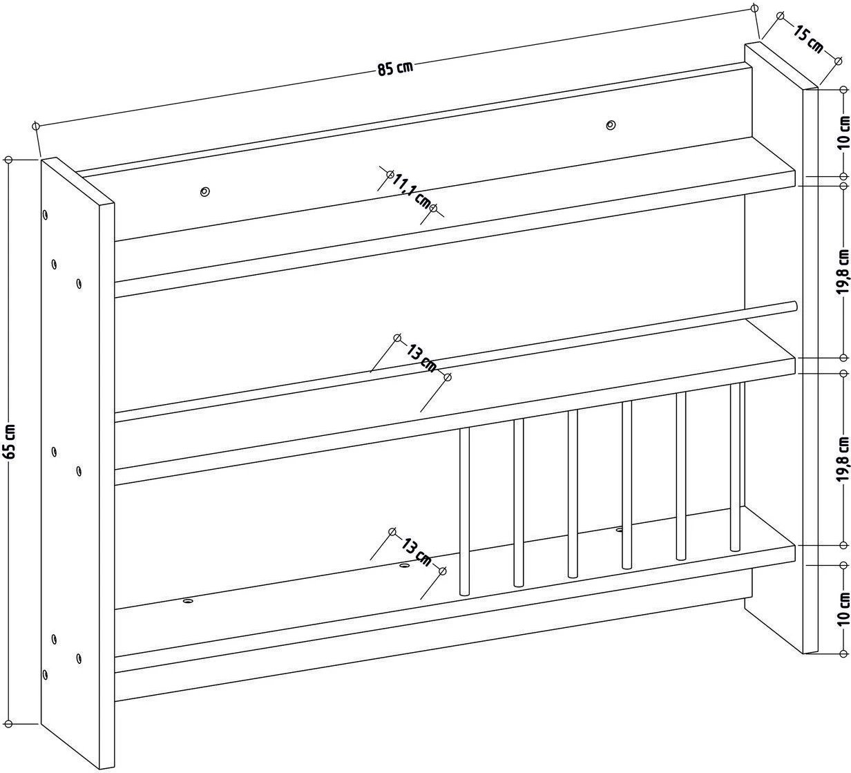 Raft kuzhine i bardhë Skye Decor, Kolin