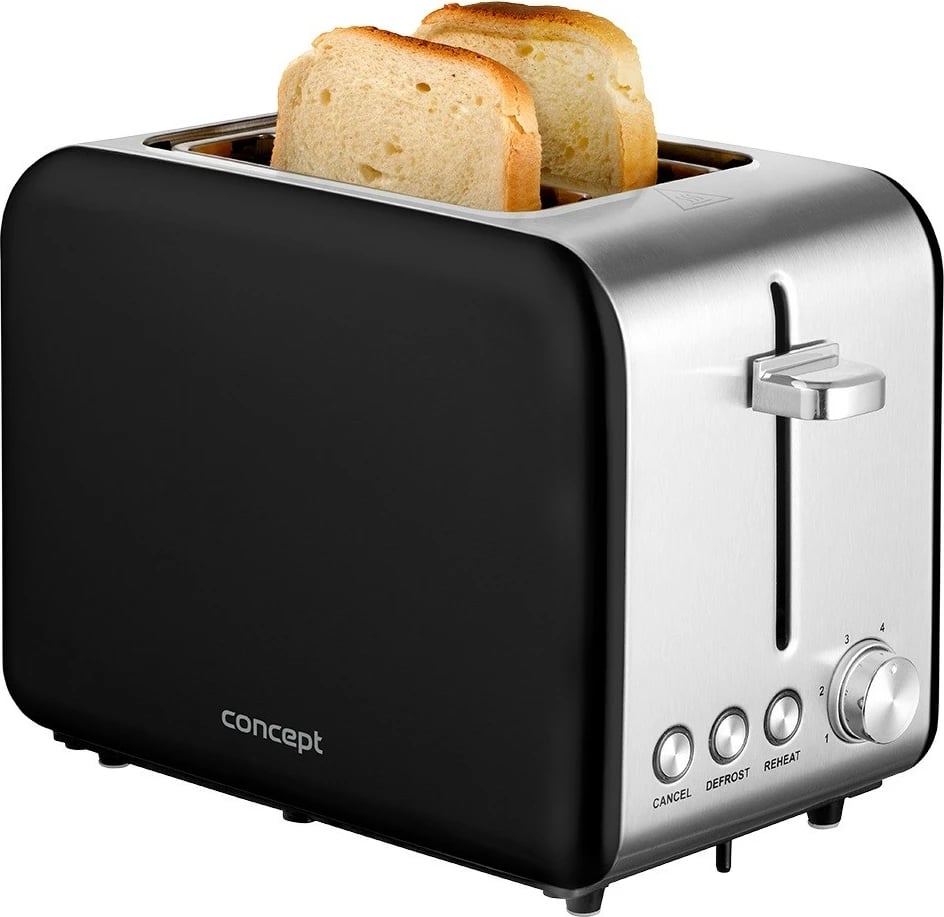 Tostier Concept TE2052, 2 hapësira, 950W, Inox/zi