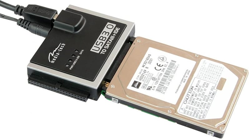 Adapter Media-Tech MT5100 SATA/IDE në USB 3.0, i zi