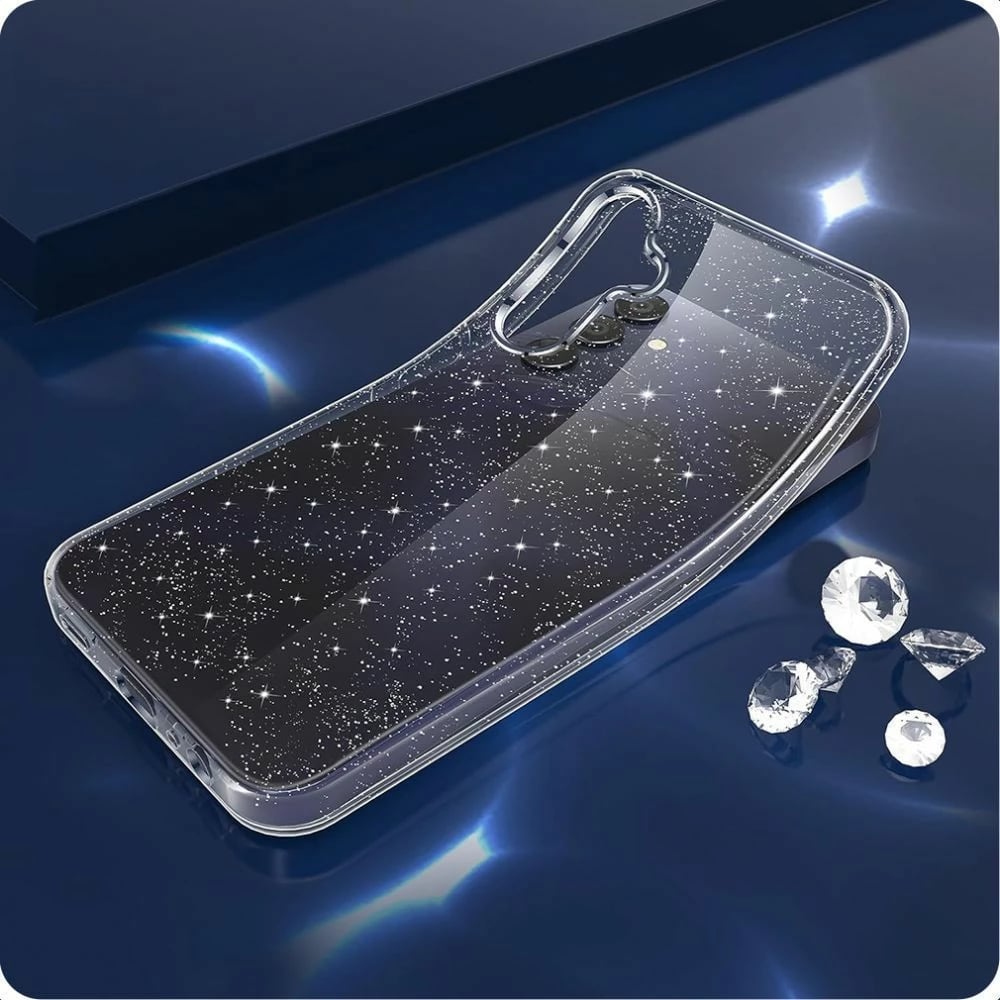 Mbështjellës Tech-Protect FlexAir për Samsung Galaxy A26 5G, Transparent-Glitter