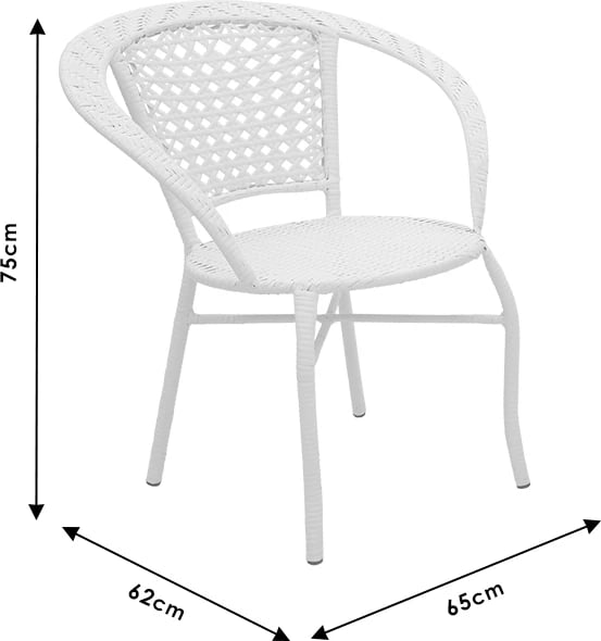 Set lounge 3 pjesë Saylor metal-pe rattan kafe
