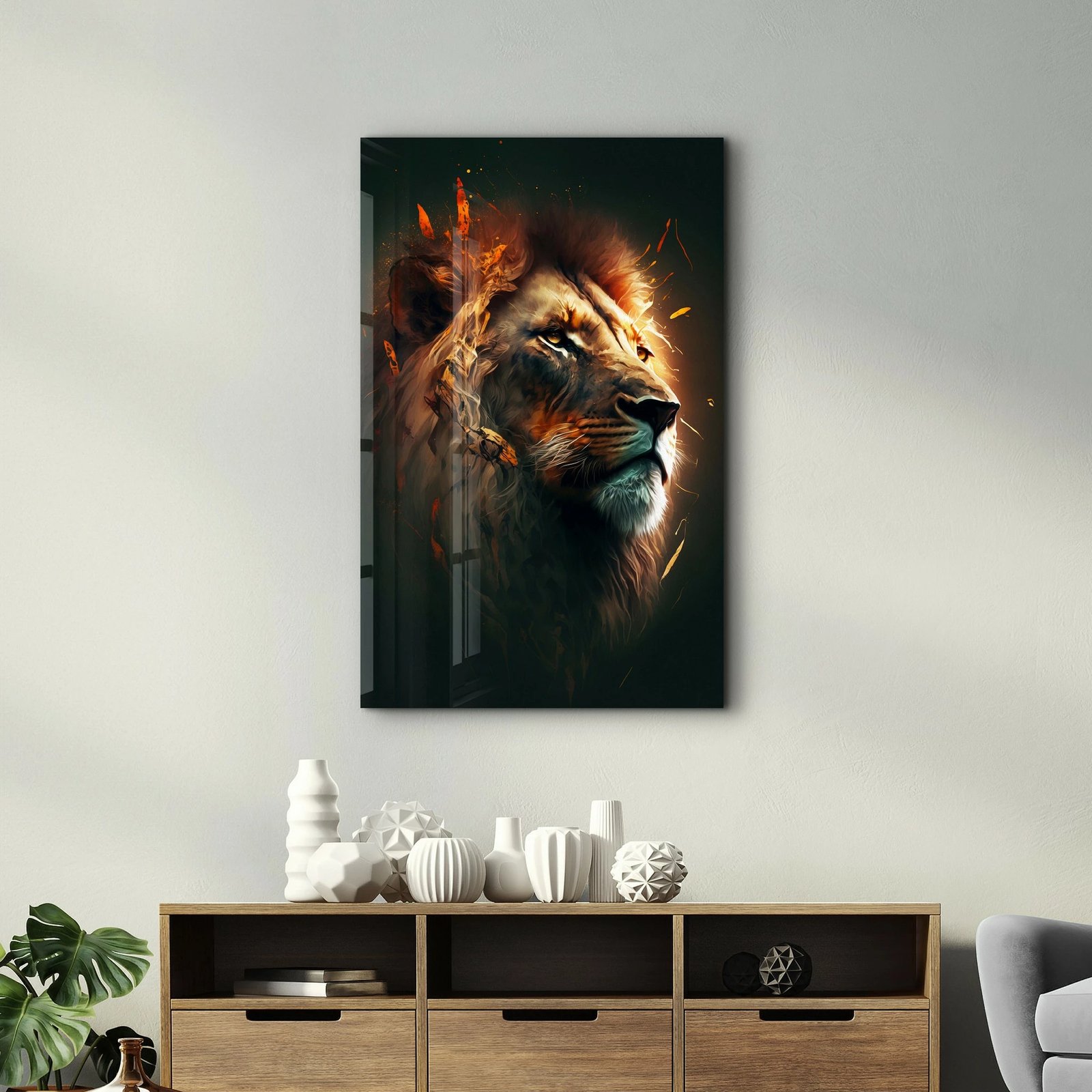 Pikturë dekorative prej xhami të temperuar, Wallity SPR-1291, 46x72cm