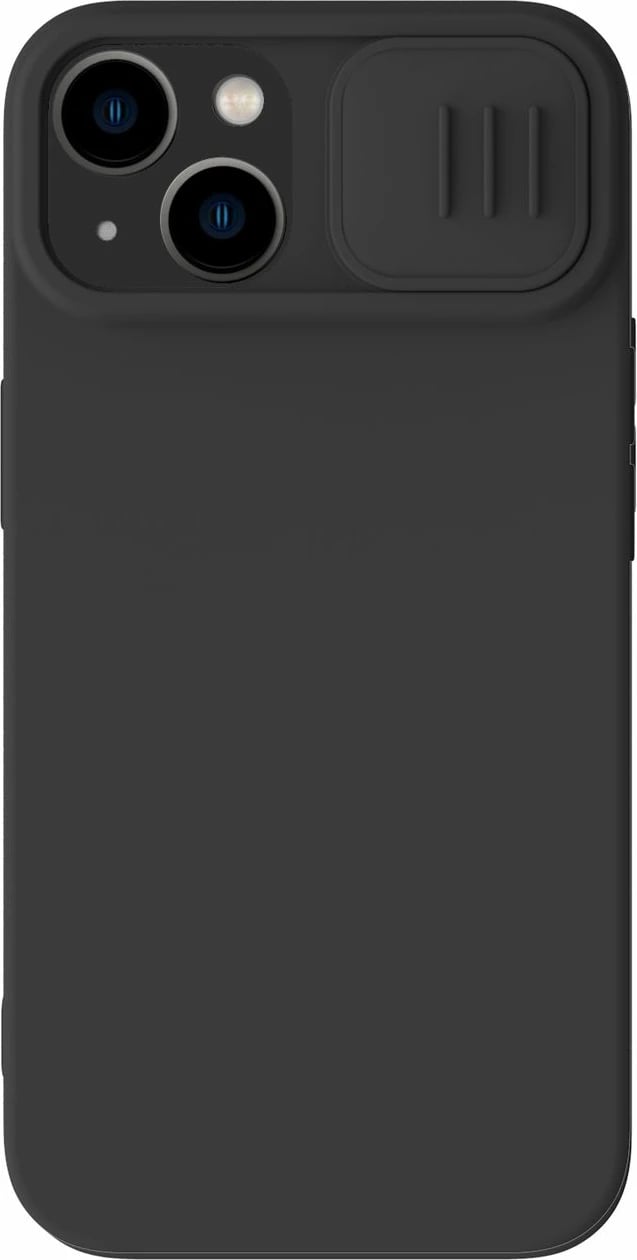 Mbështjellës Nillkin CamShield Silky Silicone për iPhone 14 Plus, me mbrojtëse kamere, i zi