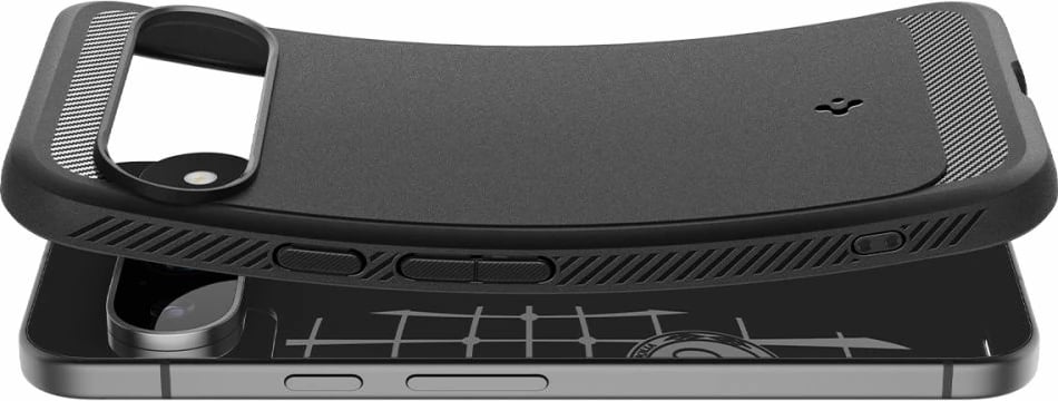 Mbështjellës Spigen Rugged Armor për Google Pixel 9 / 9 Pro, i zi