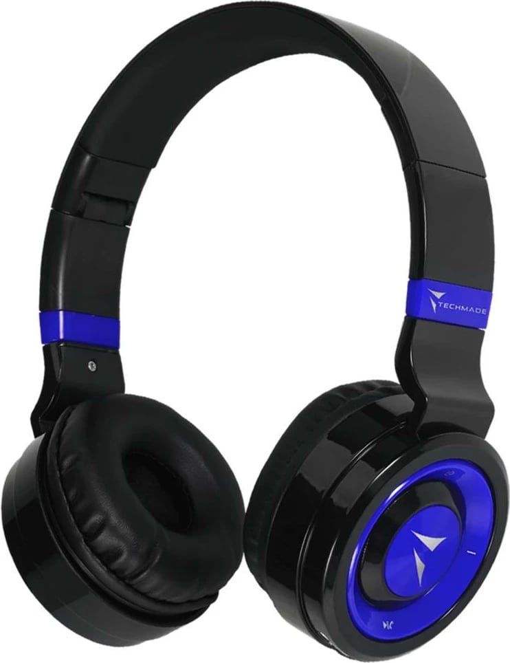 Kufje wireless Techmade BT+ mikrofon, blu