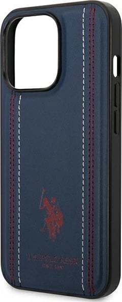Mbështjellës U.S. Polo Assn. USHCP14LPFAV për iPhone 14 Pro 6.1", lëkurë sintetike, navy