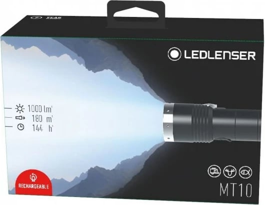 Dritë dore Ledlenser MT10, LED, E zezë, Argjendtë