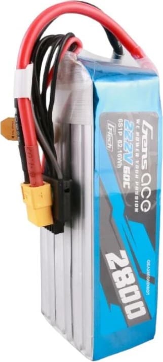 Bateri LiPo Gens ace G-Tech 2800mAh 22.2V 60C 6S1P me XT60, Blu