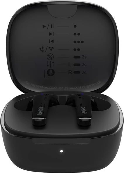 Kufje Belkin SoundForm Motion TWS, Bluetooth, E zezë