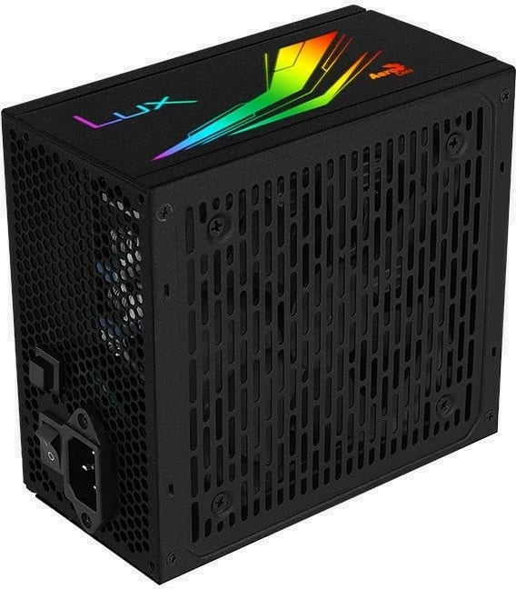 Kasë furnizimi AeroCool LUX RGB 550W, 80 PLUS Bronze, me ndriçim RGB Kasë furnizimi AeroCool LUX RGB 550W, 80 PLUS Bronze, me ndriçim RGB