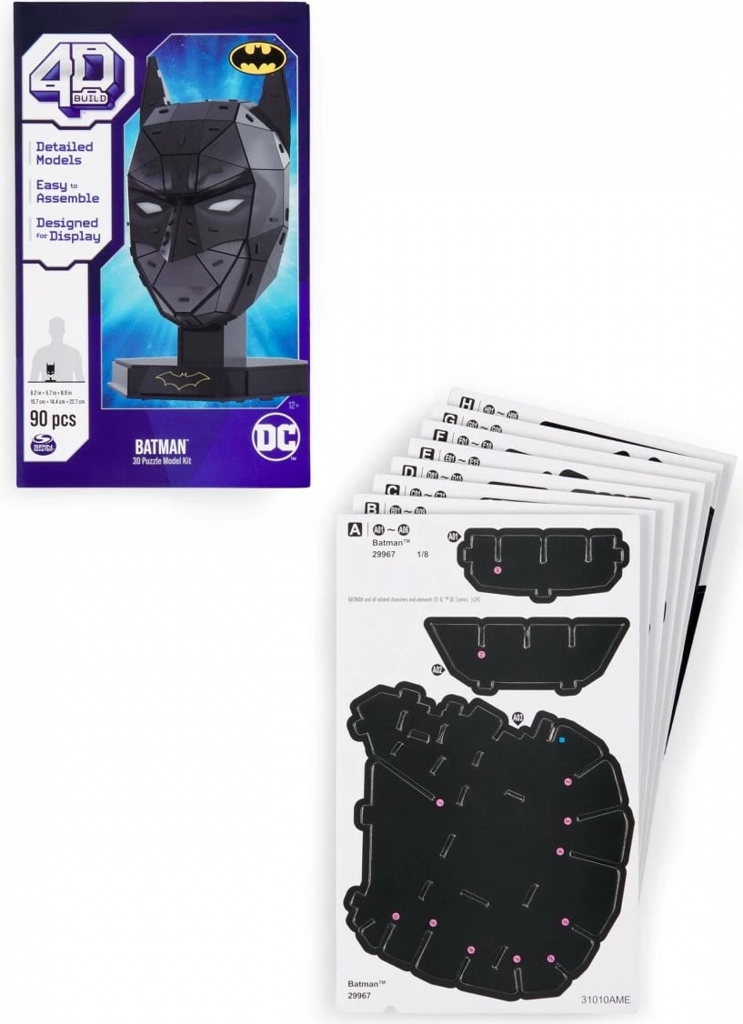 Puzzle 4D Spin Master Batman Maskë, 90 pjesë, plastikë, për të rritur dhe fëmijë 12+