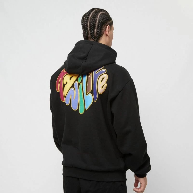 Duks me zip të plotë Karl Kani Woven Signature Kani Life OS për meshkuj dhe femra, ngjyrë e zezë