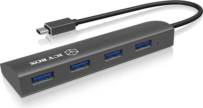 Hub USB ICY BOX IB-AC6405-C, USB 3.2 Gen 1, 5000 Mbit/s, Anthracite