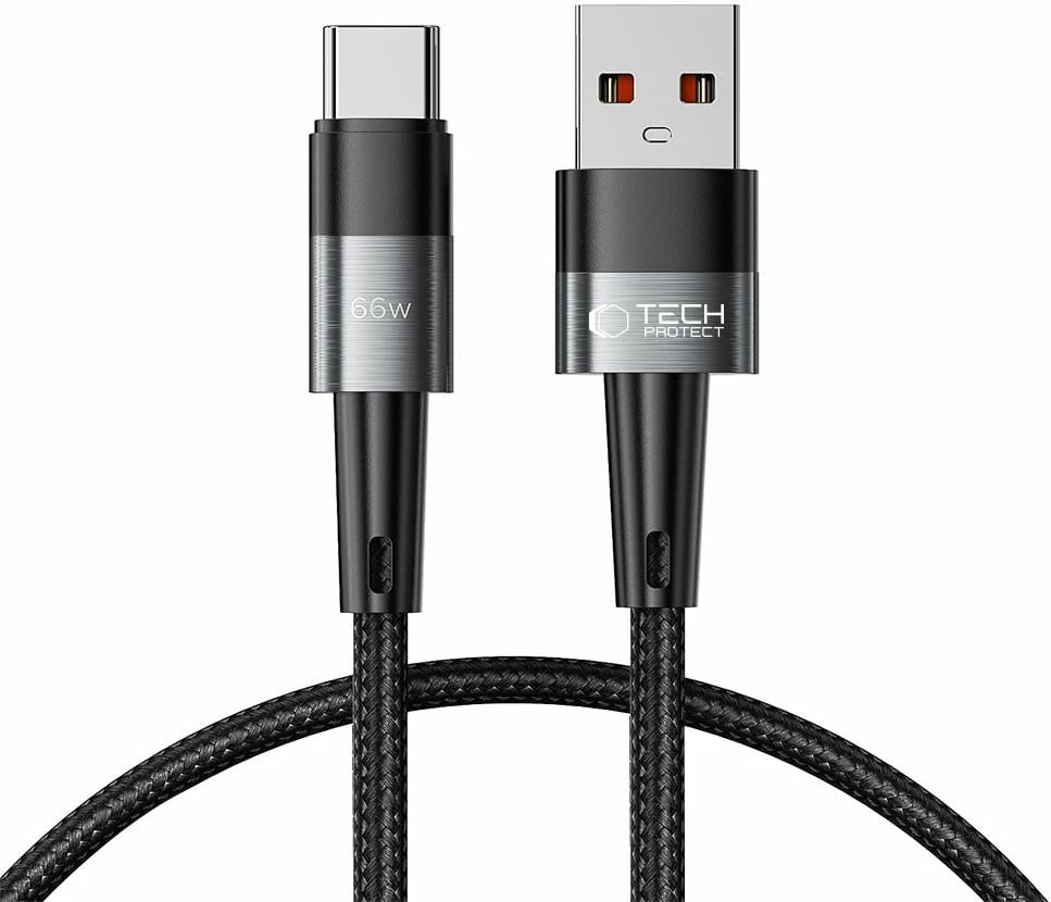 Kabllo Tech-Protect UltraBoost USB-C / USB-A 66W 0.25m, Gri