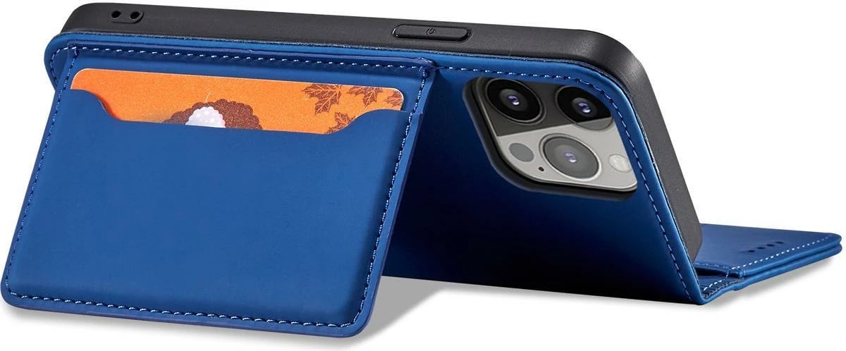 Mbështjellës Hurtel Magnet Card Case për Samsung Galaxy A23 5G, flip cover me portofol dhe stand, Blu