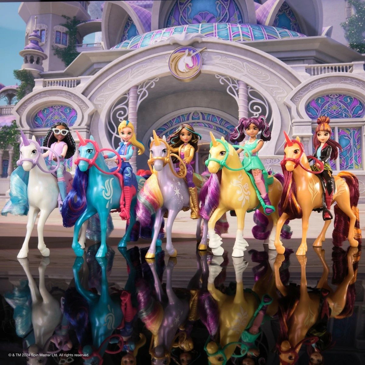 Set figurina Unicorn Academy Spin Master 6072051, Ava & Leaf, me aksesorë, ndryshim ngjyre