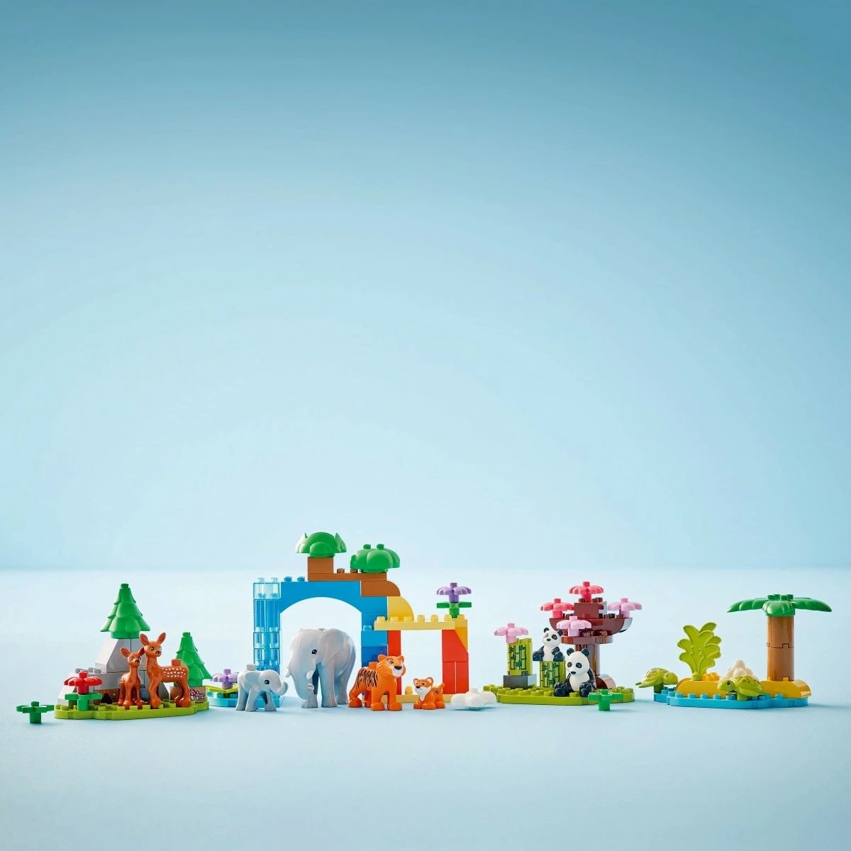 Set lodrash LEGO DUPLO 3n1 Wild Animals Family 10446, 92 pjesë, plastikë