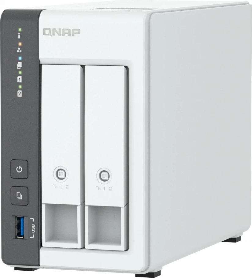 NAS QNAP TS-216G, 2-bay, ARM 2.0GHz, 4GB RAM, 1 x 2.5GbE, Bardhë