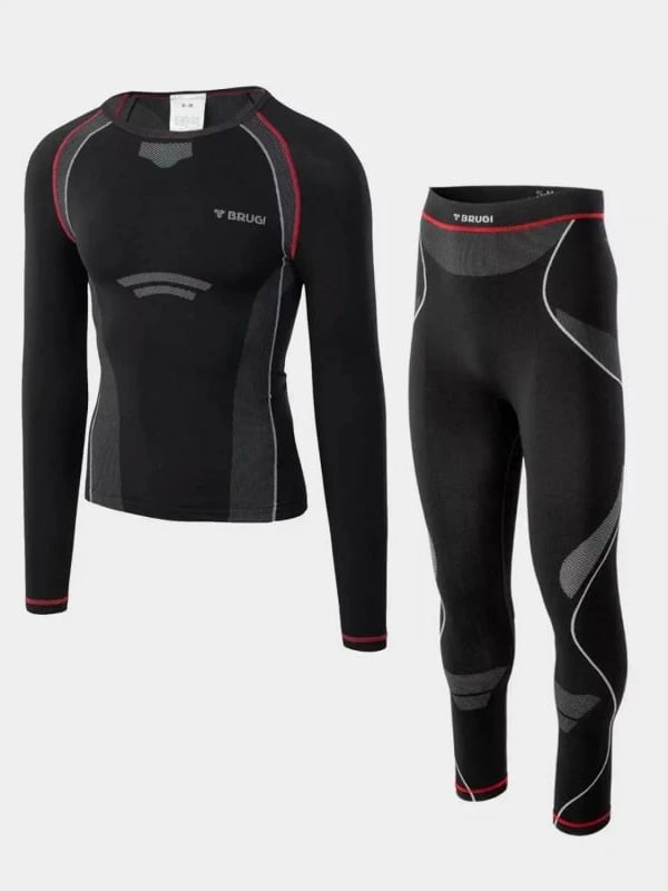 Veshje termoaktive për meshkuj Brugi, e zezë