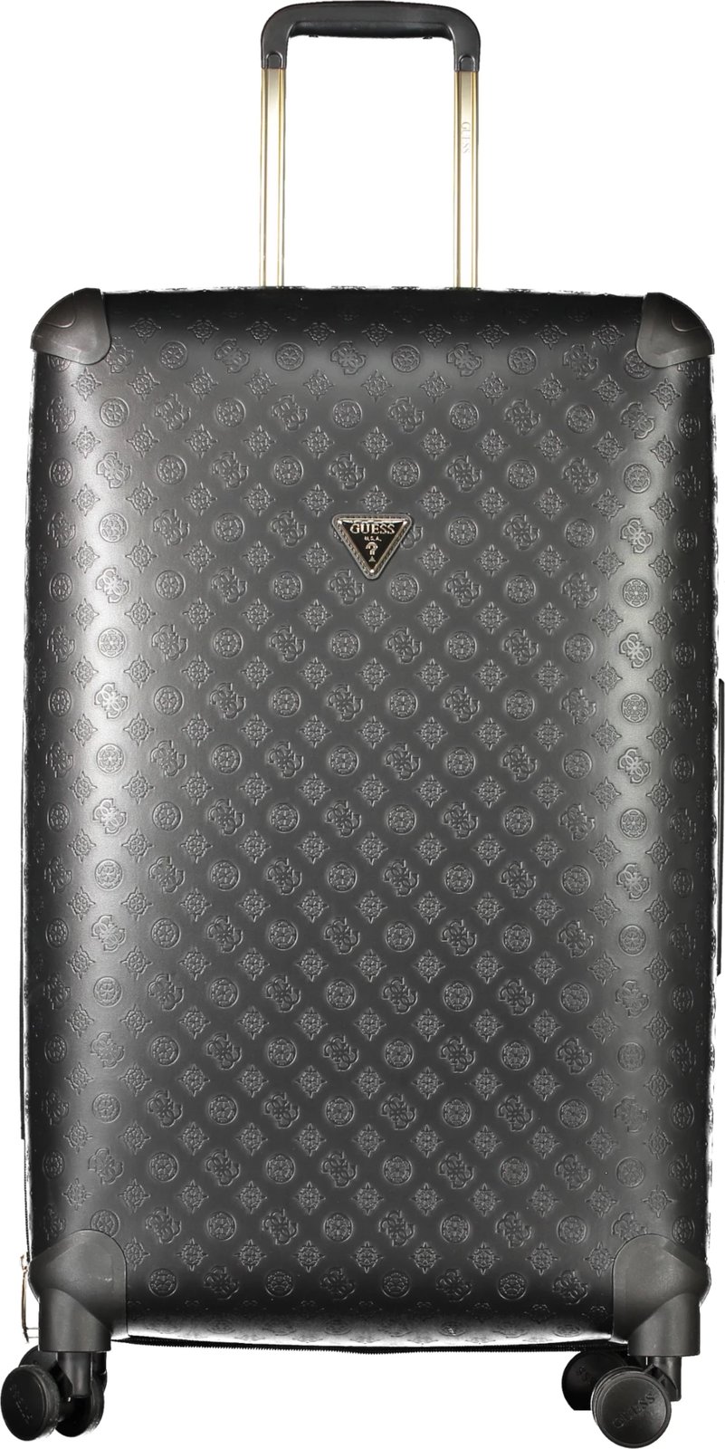 Trolley për femra GUESS JEANS Large Wilder Travel, e zezë